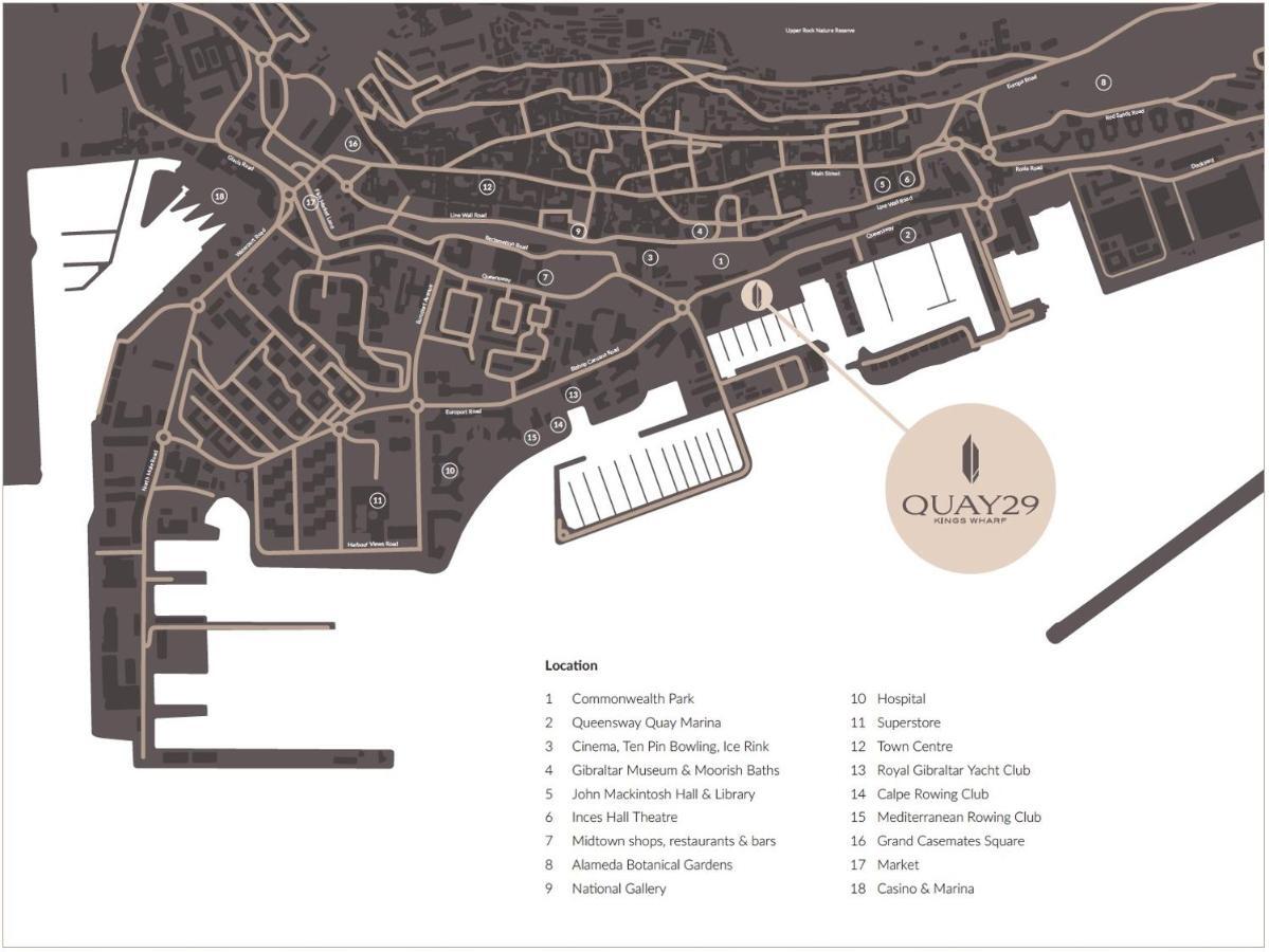 Kings Wharf Quay29 - Large Studio Apartment With 3 Pools - Gym - Rock Views - Holiday And Short Let Apartments In Gibraltar Exterior foto